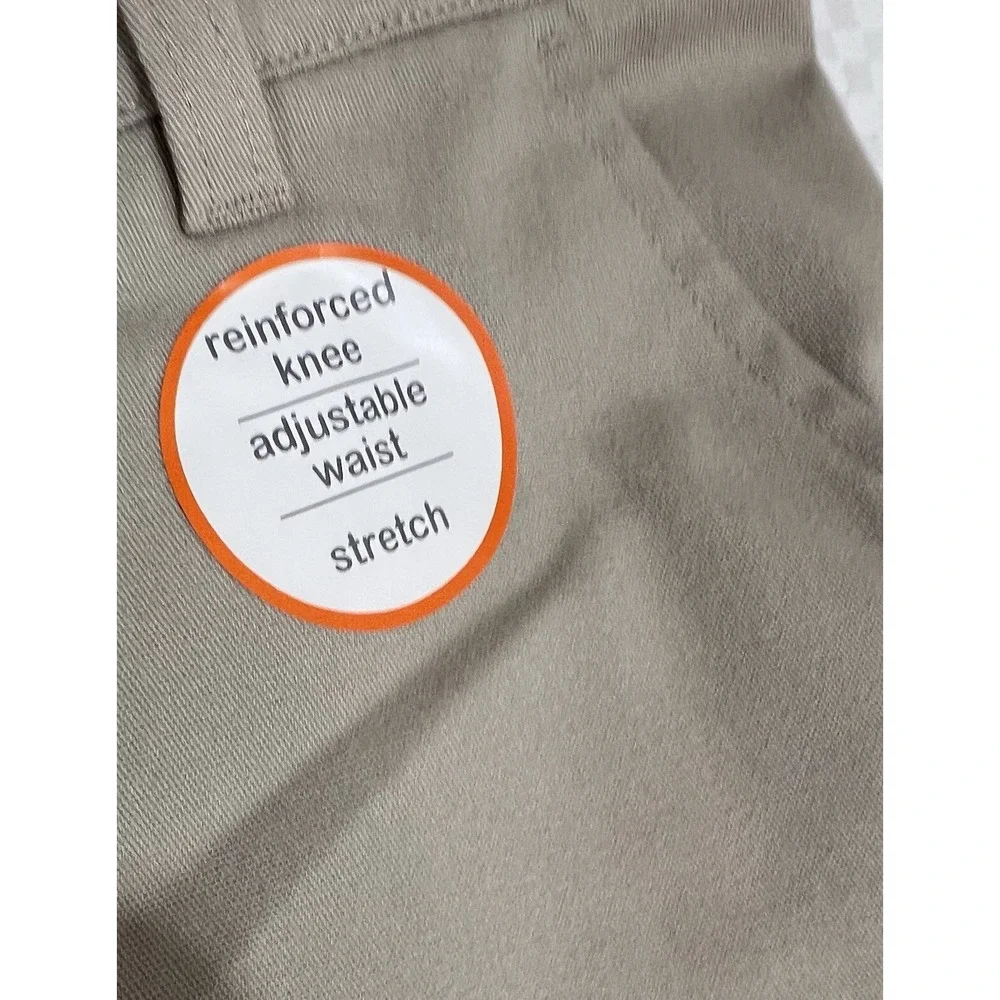 Wonder Nation School Uniform Chino Pants Boys Khaki Stretch Husky Size 10 - Picture 3 of 12